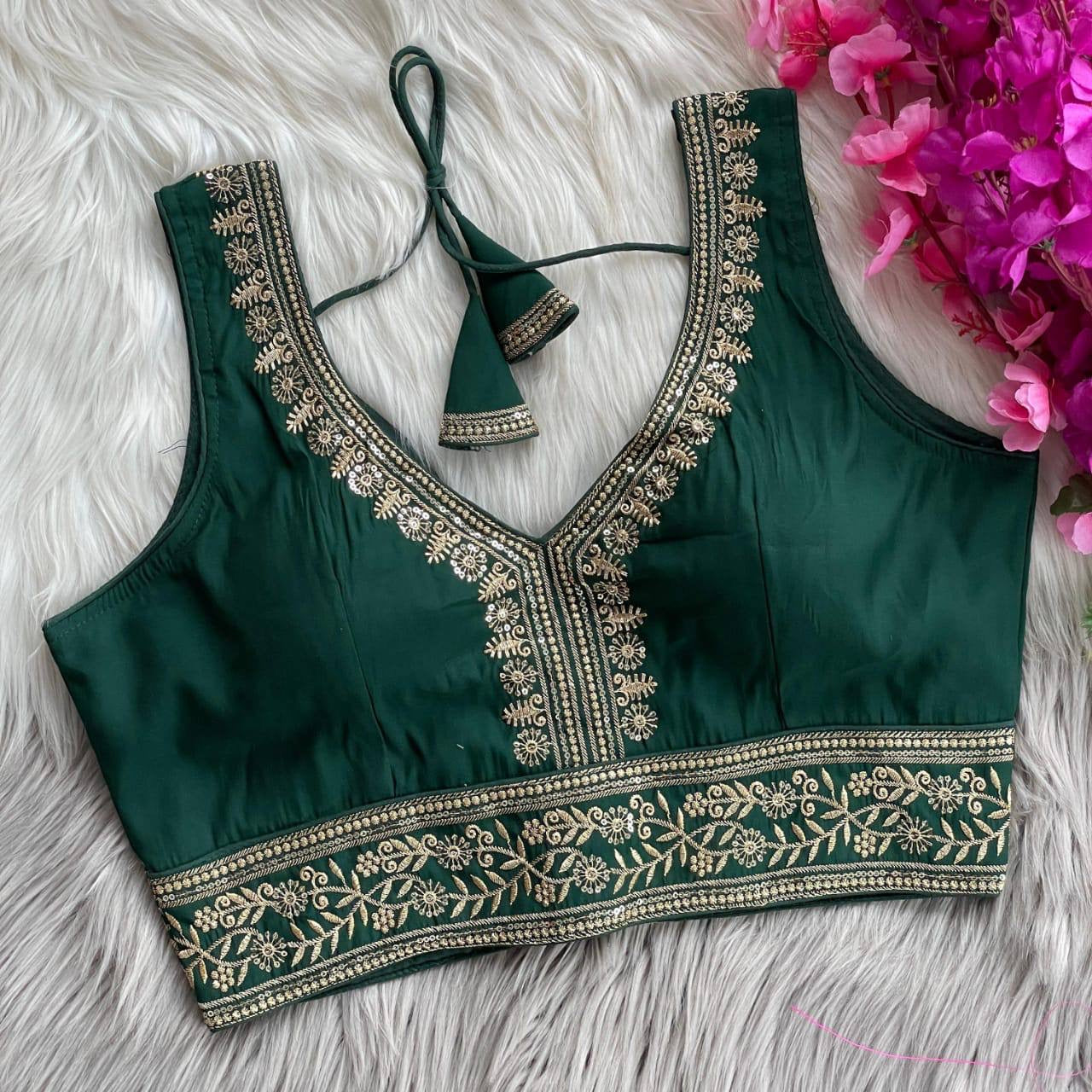 PRISALY - Readymade Partywear Saree Blouse