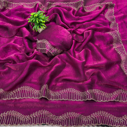 ROMANCE —  Shimmer Sarees x Stone border