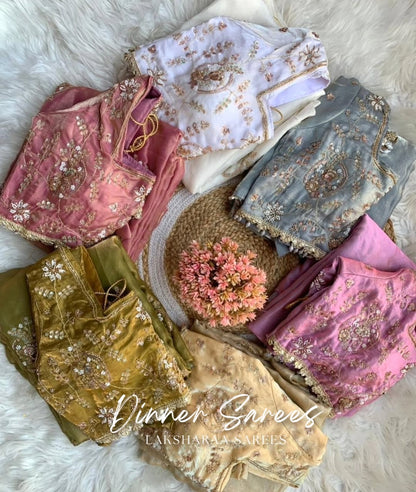 JESSIE — Shimmer Space Silk Saree x stitched blouse - Laksharaa Sarees