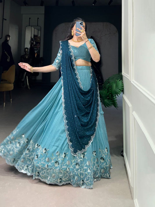 RUKMANI — Premium Glossy Half Saree Lehenga