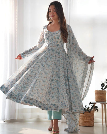 Floral Anarkali Suit