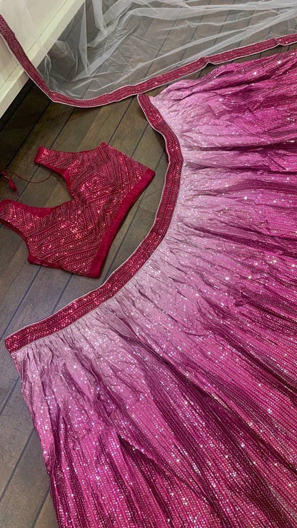 Pink Ombre Lehenga