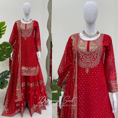 BHAVNIA — Premium Georgette Sharara Suit