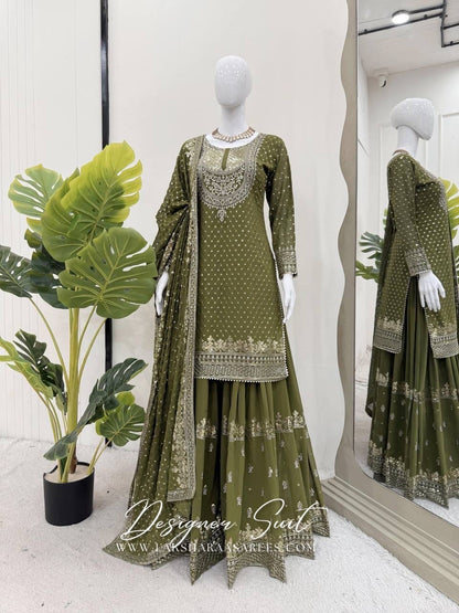 BHAVNIA — Premium Georgette Sharara Suit