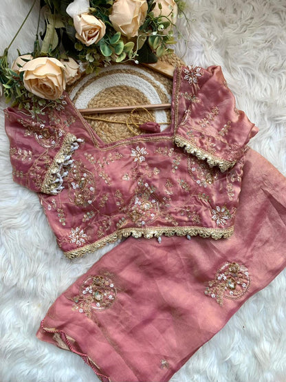 JESSIE — Shimmer Space Silk Saree x stitched blouse - Laksharaa Sarees