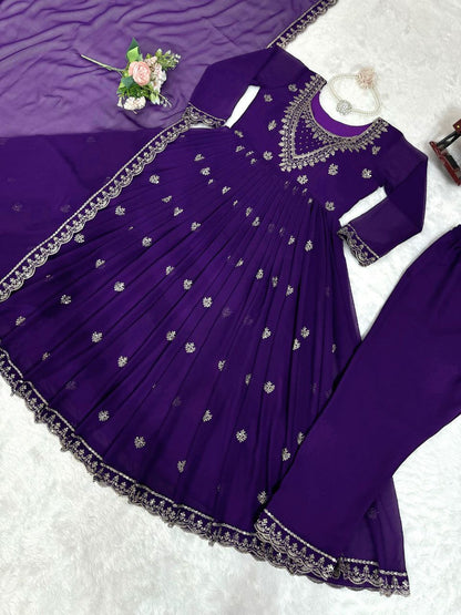 ESHANA - Purple Anarkali Suits