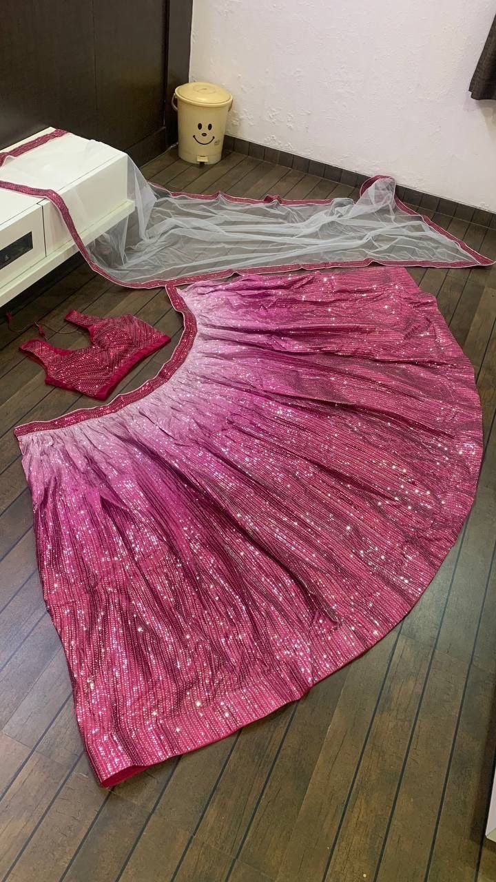 Pink Ombre Lehenga