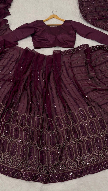 LUISA 2.0 — Dreamy Purple Georgette Saree