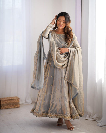 PIAA — Fandy Silk Shimmer Anarkali