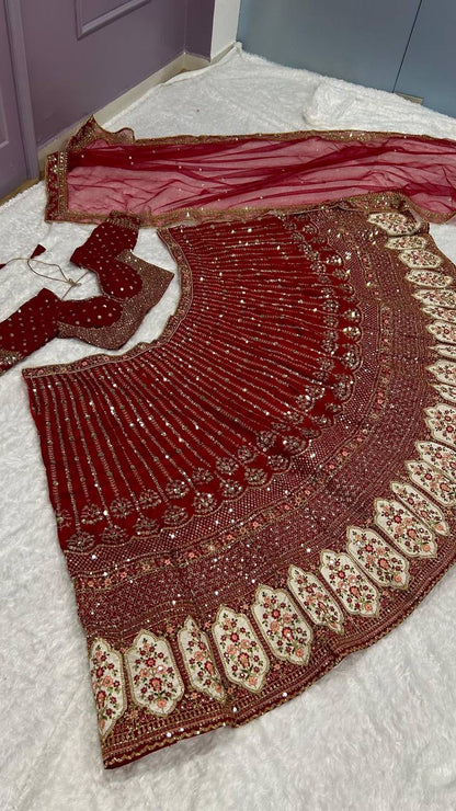 Red Premium Bridal Red Lehenga