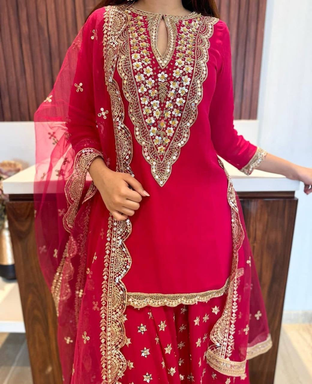 SUKHI - Rani Pink Pallazo Suit