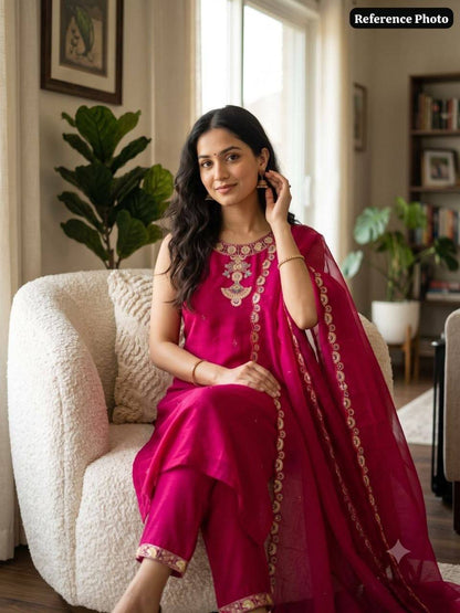 Laksharaa Sarees Kurti set Pink Model wearing the set