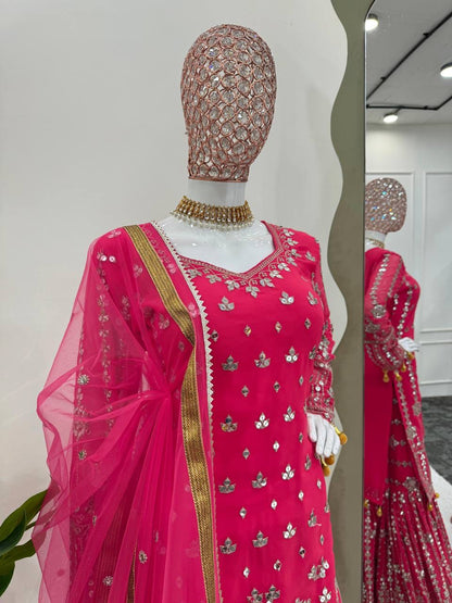 SALINA - Pink Designer Sharara Suit