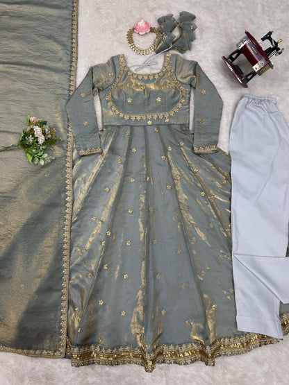 PIAA — Fandy Silk Shimmer Anarkali