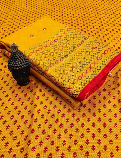 Soft Jute Cotton Saree