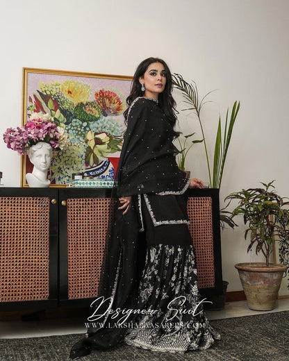 LAVEE — Mesmerizing Black Sharara Suit 🖤