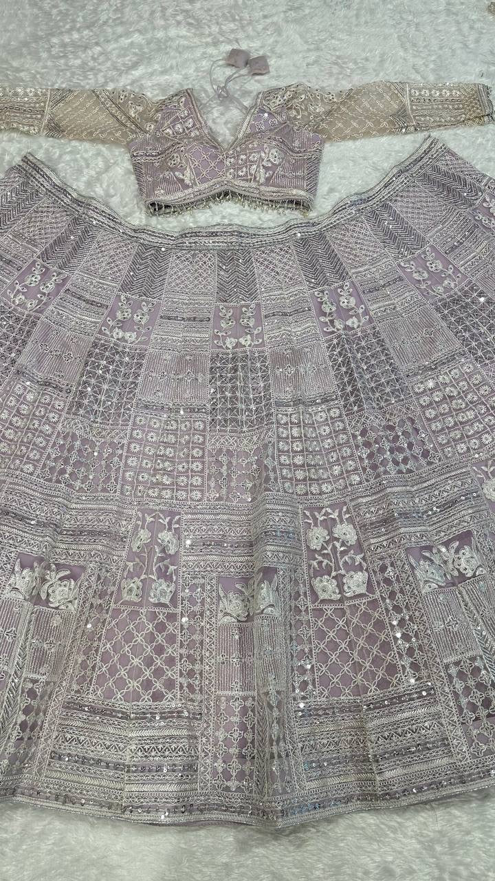 TEJAS - Pastel Purple Premium Lehenga