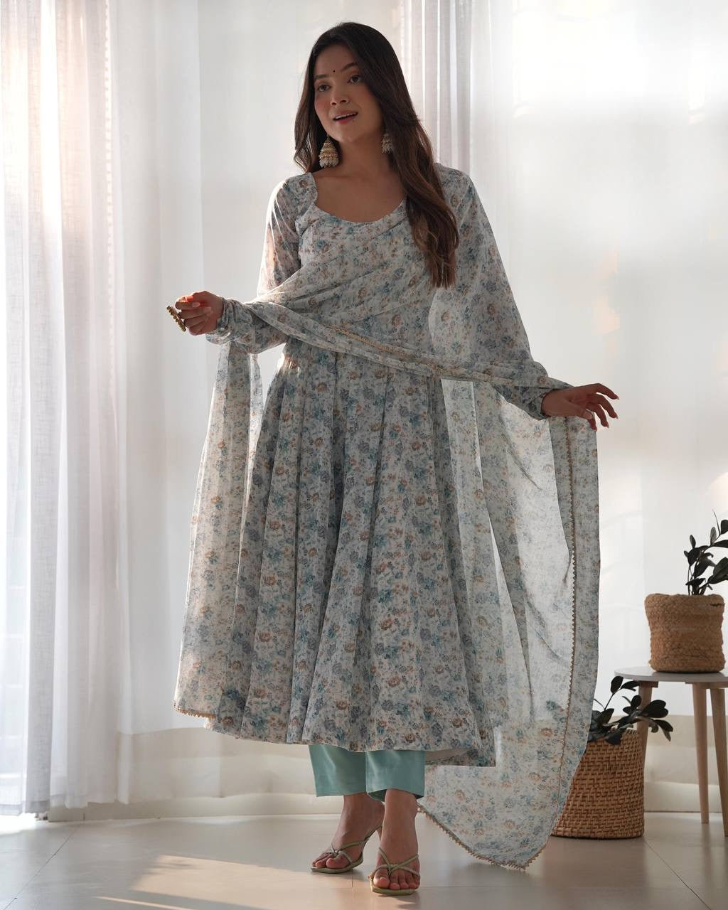 Floral Anarkali Suit