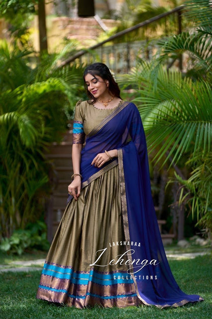 RADHA - Half Sarees Kanchi Banarasi Lehenga