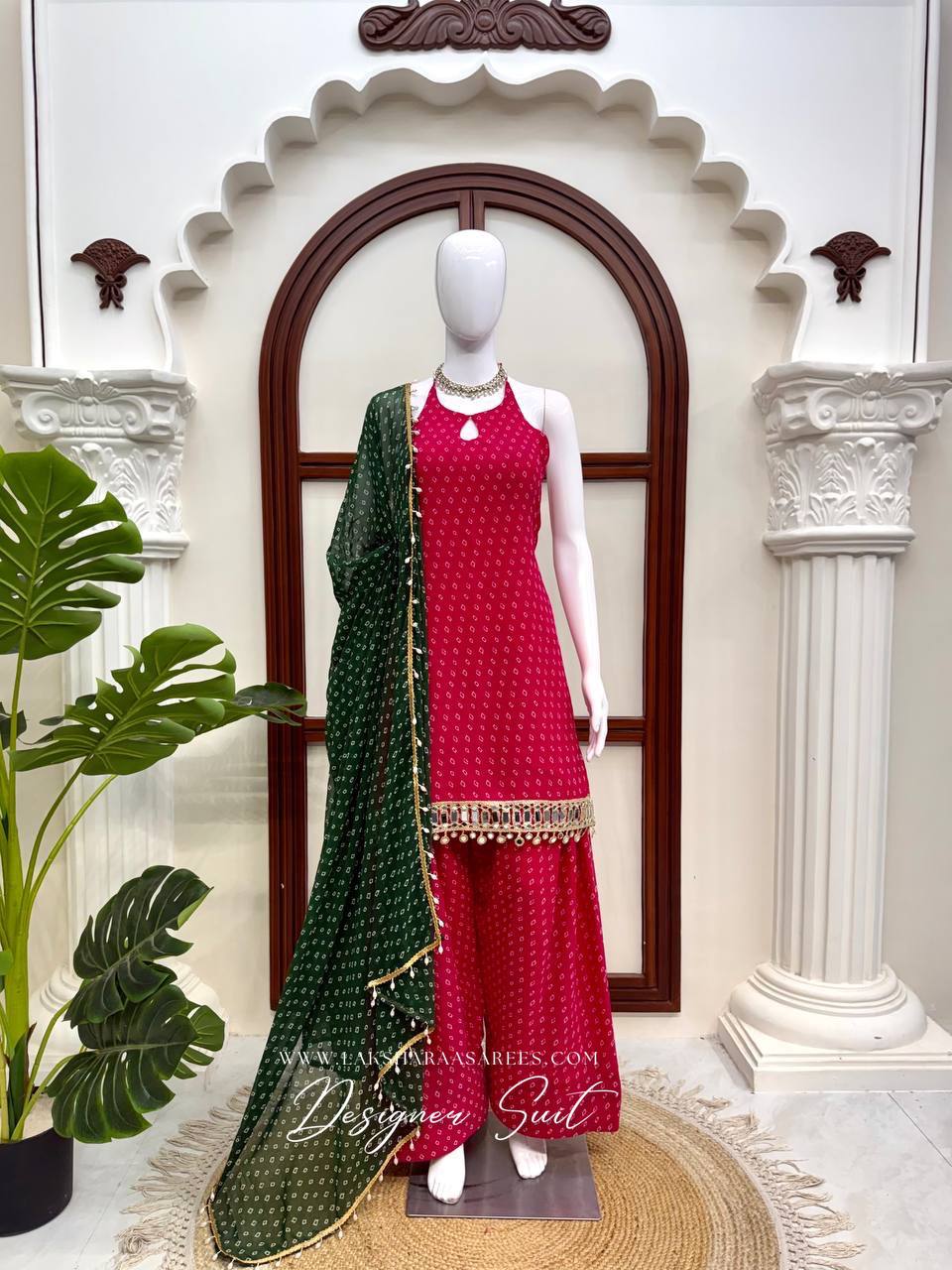 Laksharaa Sarees DORA Farsi Suit Pretty Pink on mannequin, full view