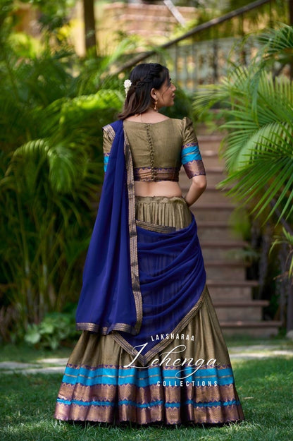 RADHA - Half Sarees Kanchi Banarasi Lehenga