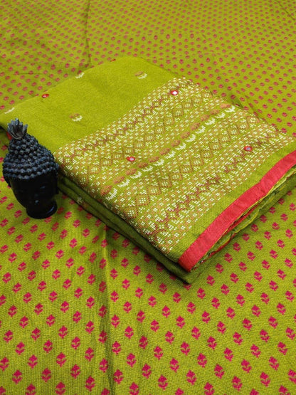 Soft Jute Cotton Saree