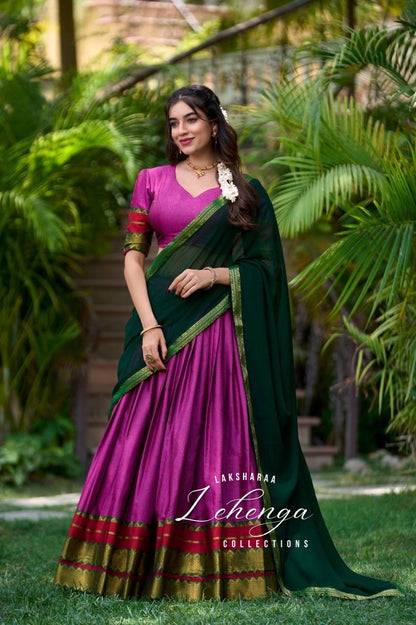 RADHA - Half Sarees Kanchi Banarasi Lehenga