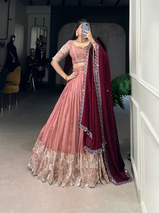 RUKMANI — Premium Glossy Half Saree Lehenga
