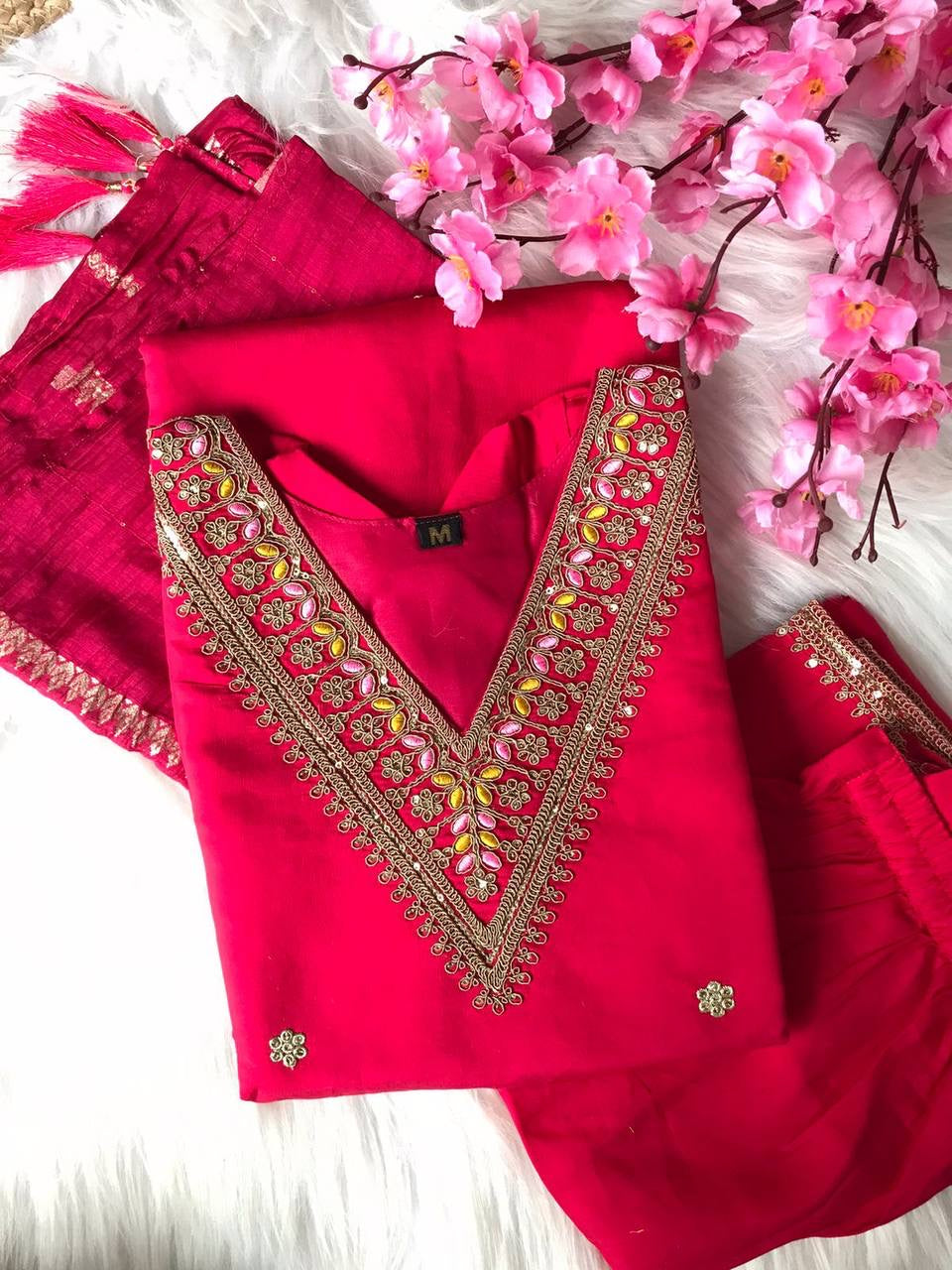 Rani Pink Kurtis Suit