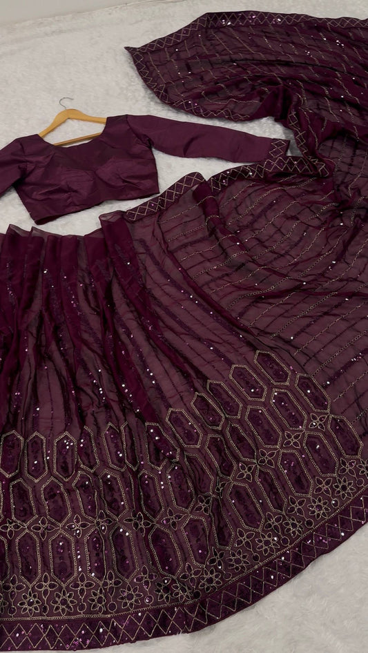 LUISA 2.0 — Dreamy Purple Georgette Saree