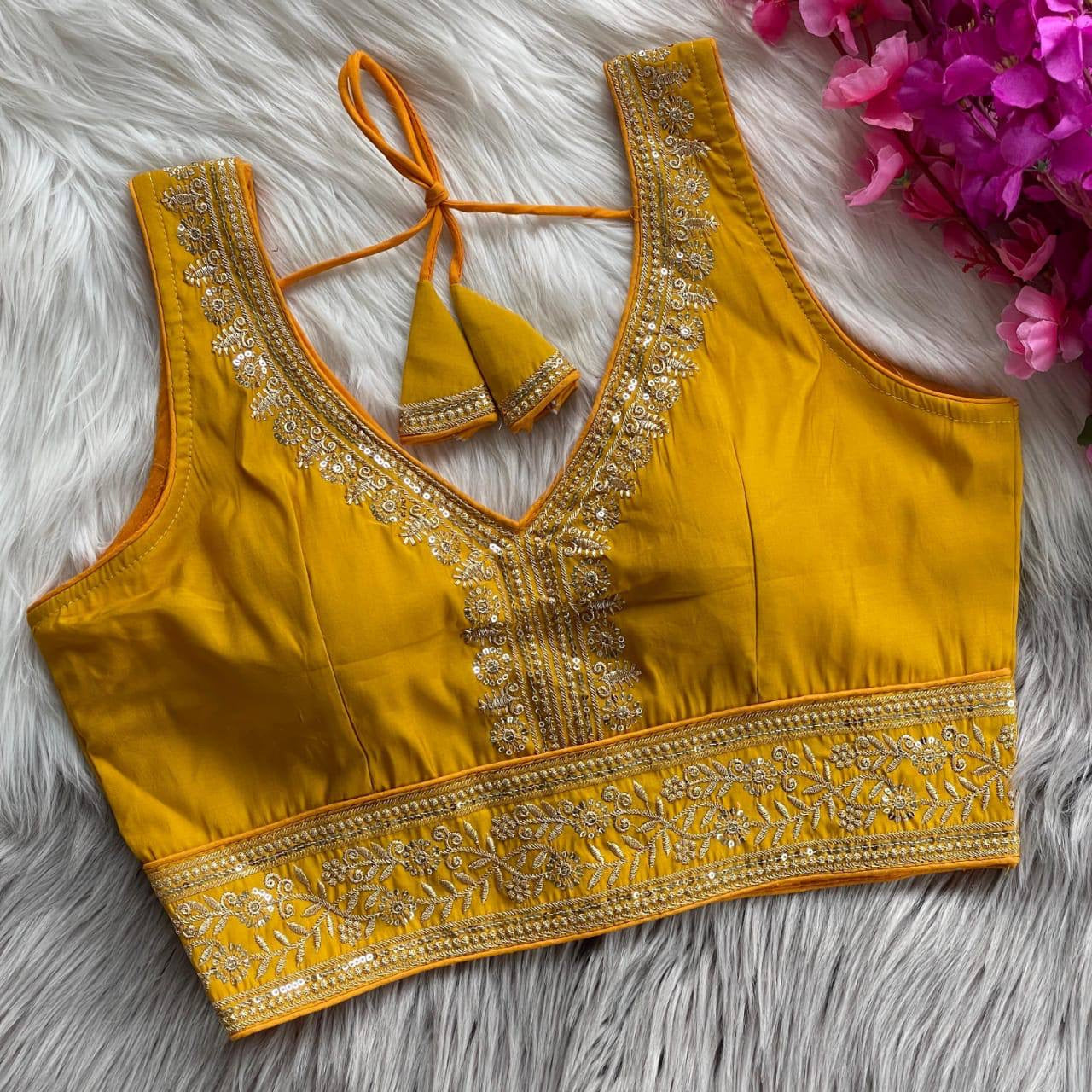 PRISALY - Readymade Partywear Saree Blouse