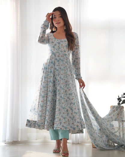 Floral Anarkali Suit