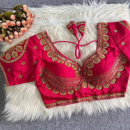 Laksharaa Sarees Blouse Hot Pink