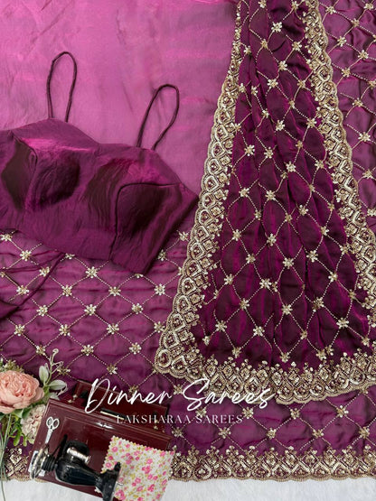 Laksharaa Sarees LAUREL Saree Wine Purple