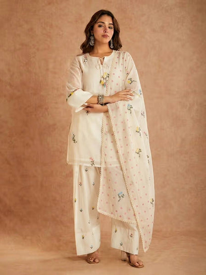 Laksharaa Sarees Cotton Silk summer special suit Off-White