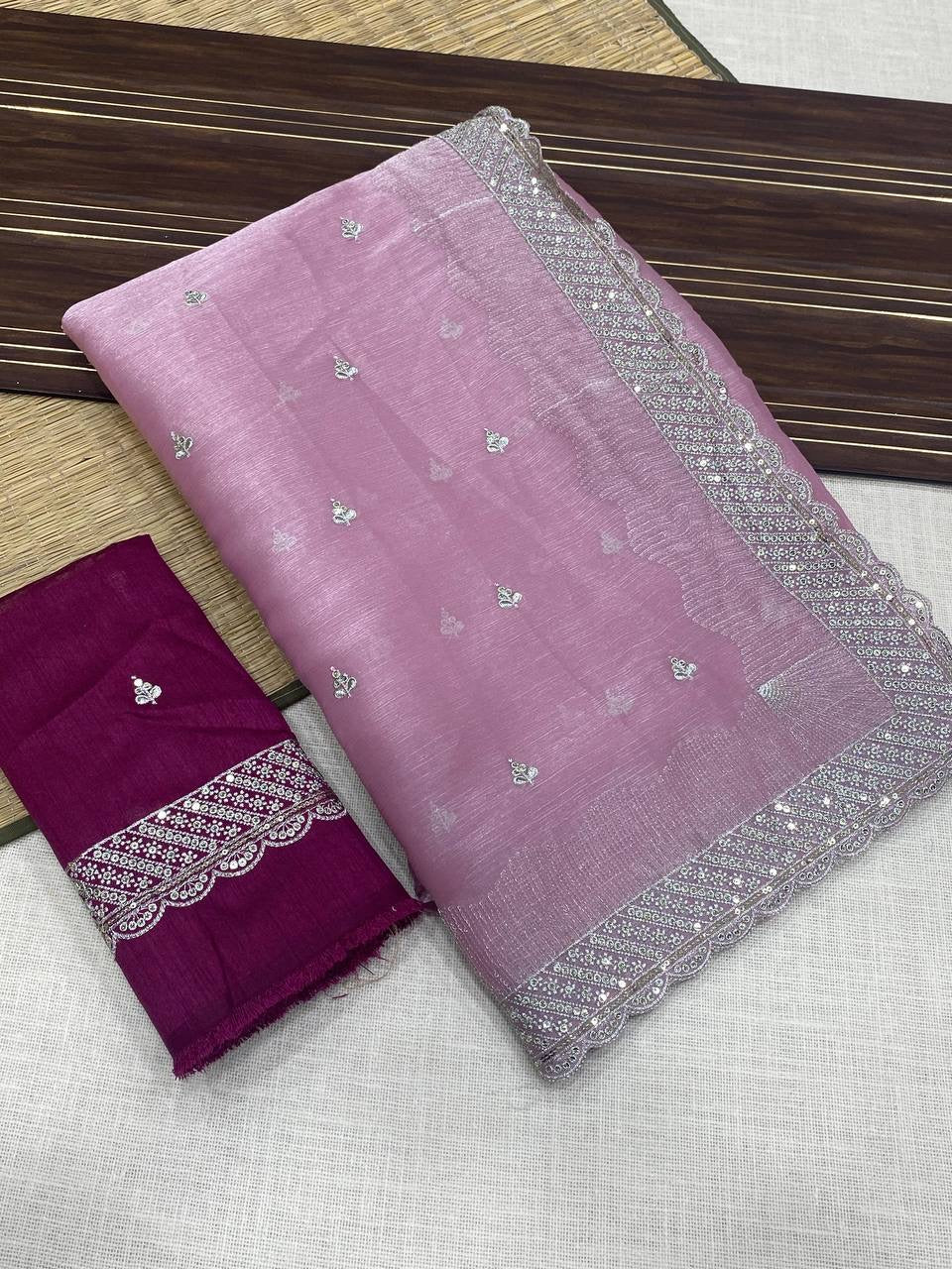 SAMARA 3.0 - Pastel Designer Shimmer Saree