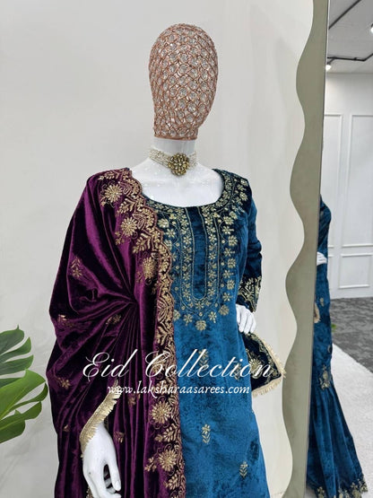 NARA — Premium Velvet Sharara Suits