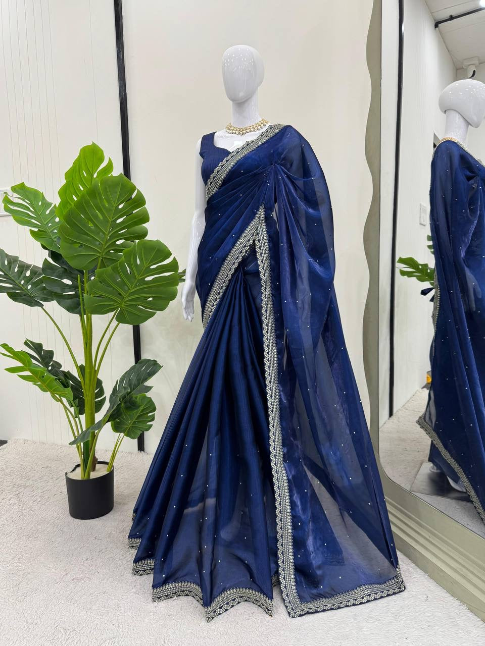 KAVYA - Blue Partywear Saree