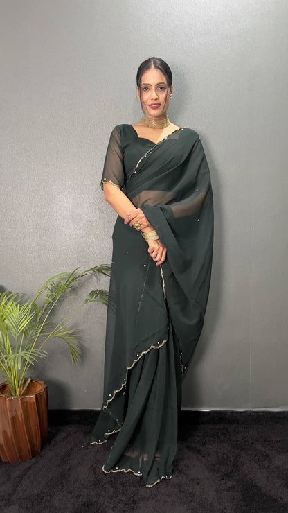 Readymade Saree x Simple Border Work