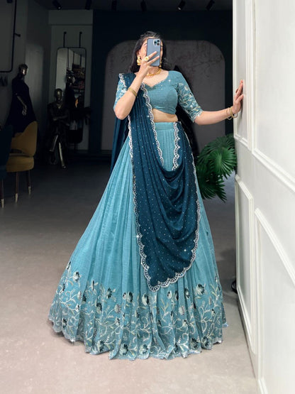 RUKMANI — Premium Glossy Half Saree Lehenga