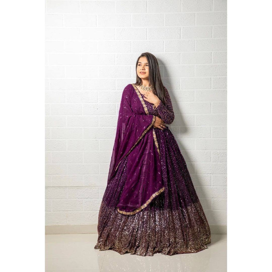 Georgette Ombré Lehenga