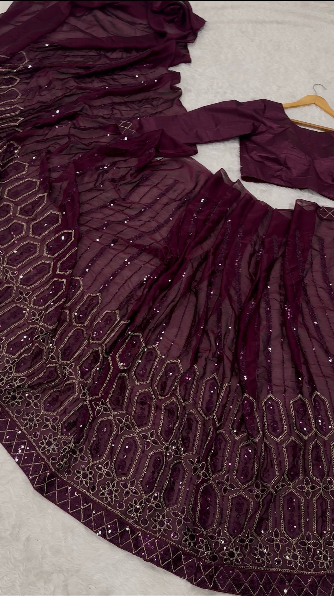 LUISA 2.0 — Dreamy Purple Georgette Saree