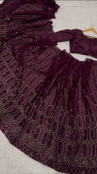 LUISA 2.0 — Dreamy Purple Georgette Saree