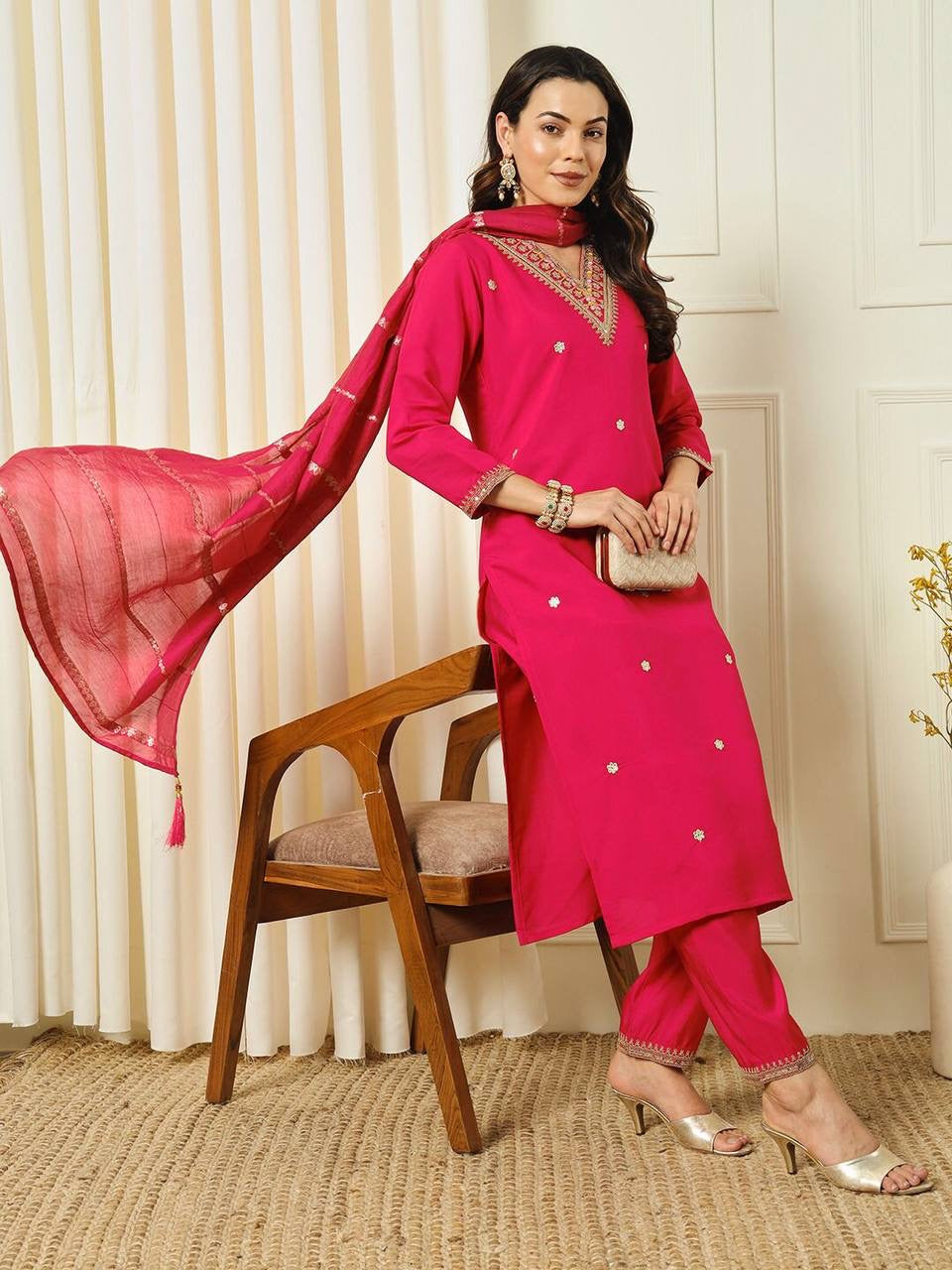 Rani Pink Kurtis Suit