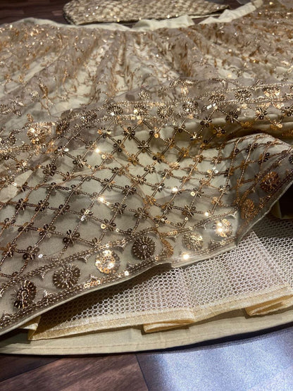 Brownish x Gold Lehenga