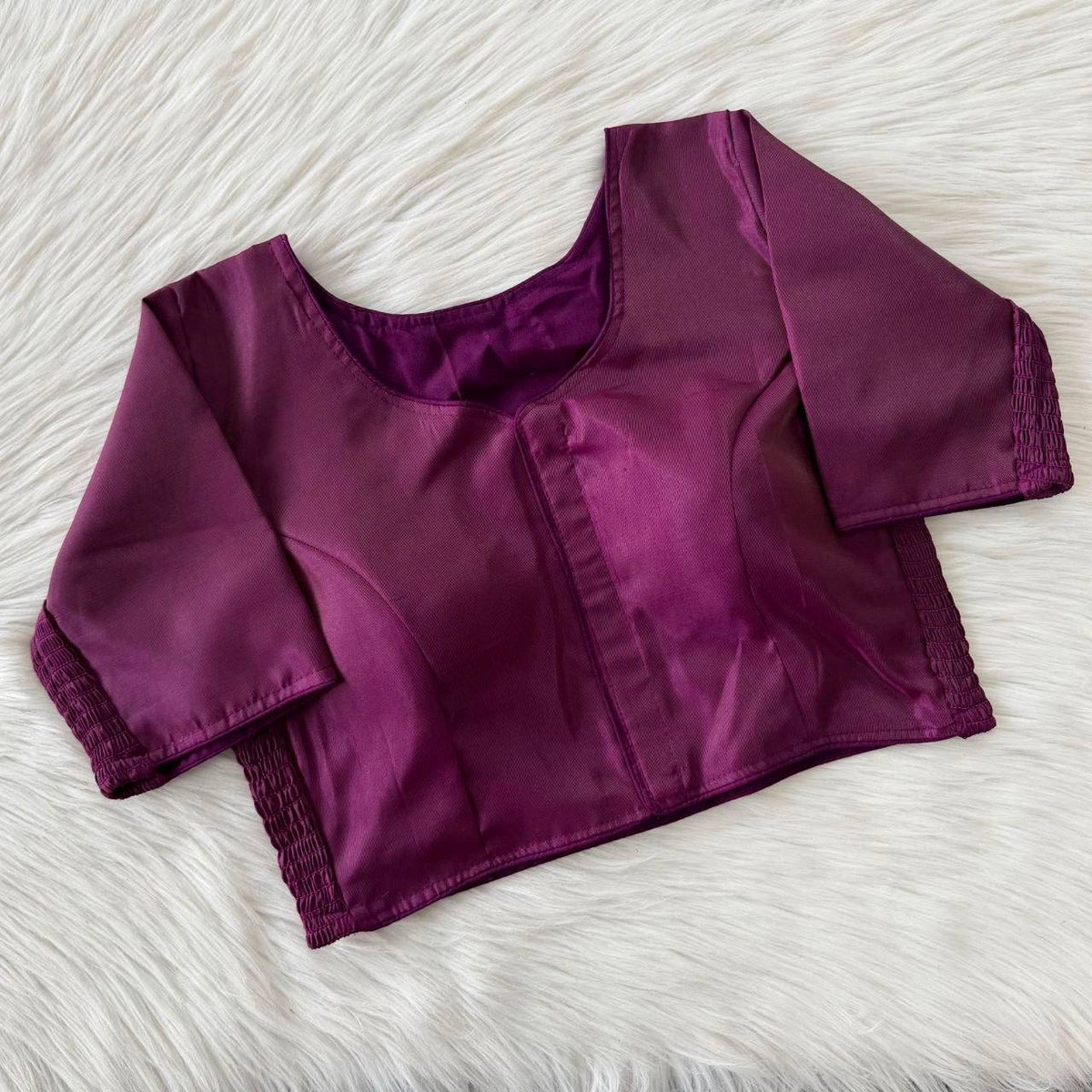 Laksharaa Sarees Soft Silk Readymade Saree blouse Deep Purple