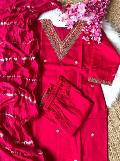 Rani Pink Kurtis Suit