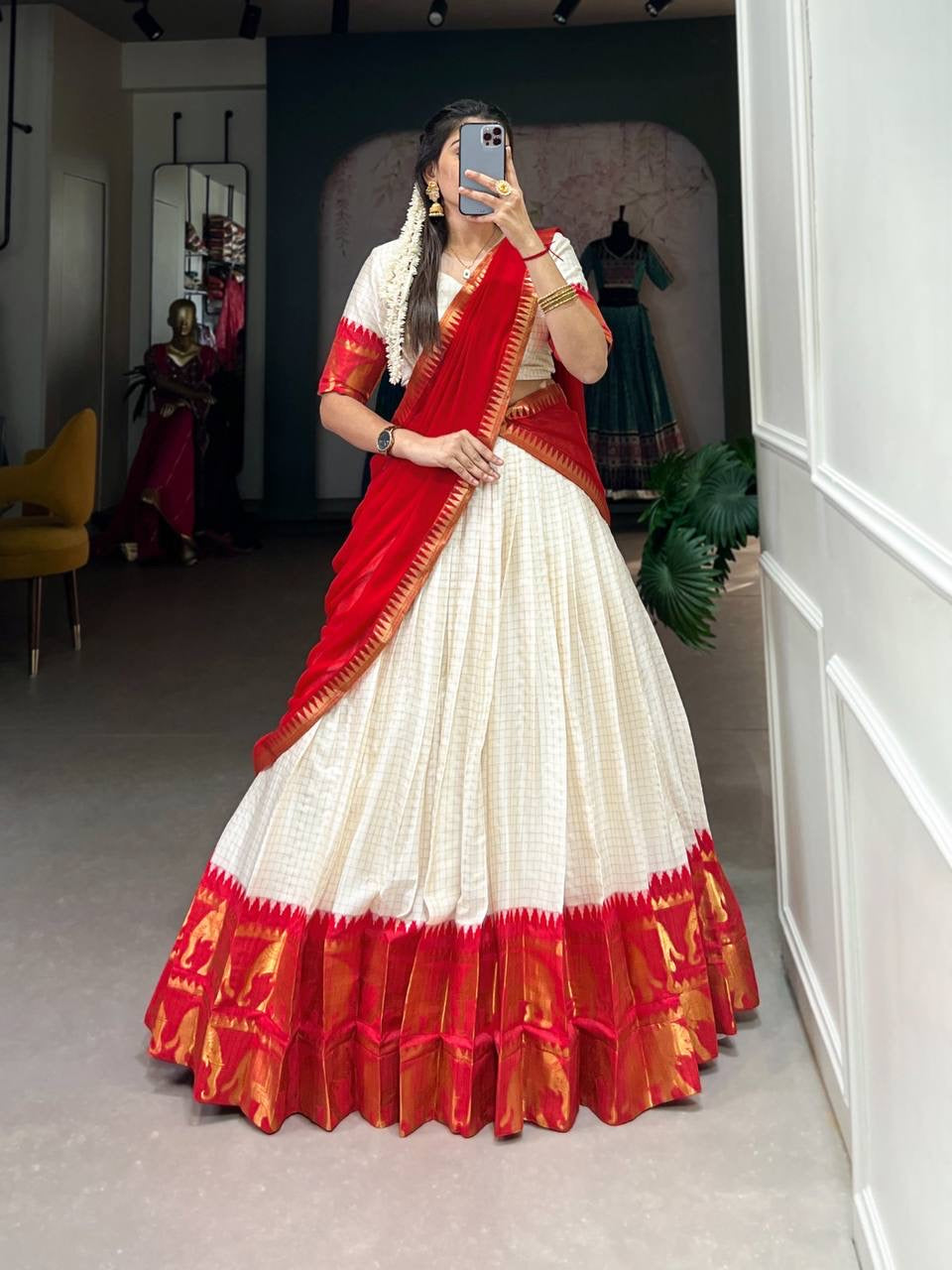 SNEHA - Poly Cotton Silk Lehenga