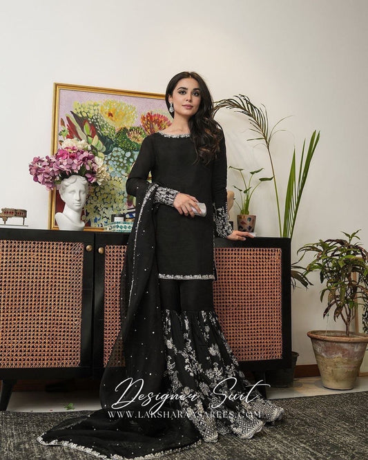 LAVEE — Mesmerizing Black Sharara Suit 🖤