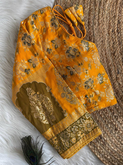 ESHU - Long Sleeve Jacquard Readymade Blouse